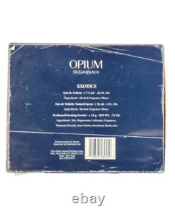 Vintage Yves Saint Laurent OPIUM Perfume Set eau de Toilette Spray Splash Powder