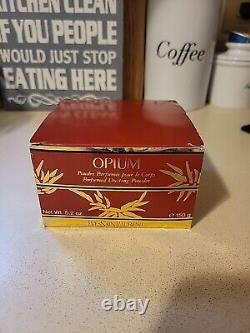 Vintage Yves Saint Laurent Opium Perfumed Dusting Powder 5.2oz/150g NEW OPEN BOX