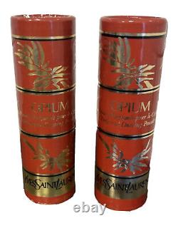 Vintage Yves Saint Laurent Opium Perfumed Dusting Powder. 75oz SEALED SET OF 2