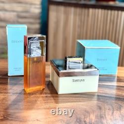 Vtg 1980s TIFFANY Perfumed Bath Collection Set Oil Mist & Dusting Powder RARE