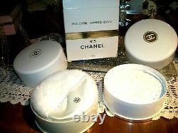 Vtg 2 Boxes Chanel No5 After Bath Perfumed Dusting Powder Near 1Lb Free Shipping