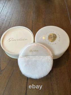 Vtg 8 oz GUERLAIN SHALIMAR 1960s Perfumed Dusting Powder Puff Sealed Large