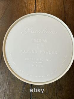 Vtg 8 oz GUERLAIN SHALIMAR 1960s Perfumed Dusting Powder Puff Sealed Large