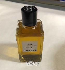 Vtg. Chanel No. 5 Fragrance Perfumed Dusting Bath Powder 8oz & Bath Oil 3oz