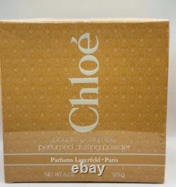 Vtg Chloé Parfums Lagerfeld Perfumed Dusting Powder 6 oz 170g Factory Sealed NOS