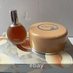 Vtg Chloe Perfume Spray 1.7 oz and Dusting Powder Gift Set By Lagerfeld Rare