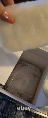 Vtg Coty EMERAUDE Set Crystal Keepsake Cologne Spray & Brilliant Facets Powder