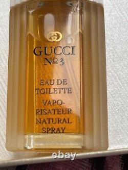Vtg Gucci No. 3 Gift Set Perfume Eau De Toilette 1 fl. Oz. Dusting Powder