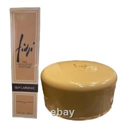 Vtg Guy Laroche Fidji Gel Moussant 3.4oz Perfumed Body Shampoo + Dusting Powder