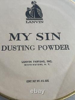 Vtg MY SIN By LANVIN 1.33 Oz Cologne Mist & 8.25 Oz Dusting Powder Set NEW