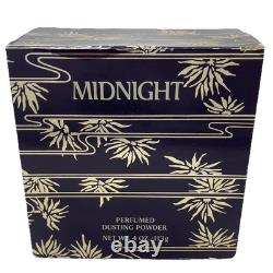 Vtg Midnight Perfumed Dusting Powder Puff Charles of the Ritz 4oz NOS Rare
