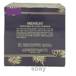 Vtg Midnight Perfumed Dusting Powder Puff Charles of the Ritz 4oz NOS Rare