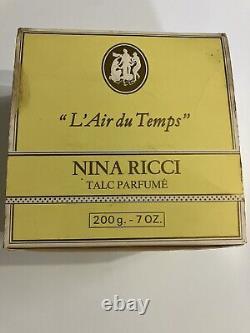 Vtg NINA RICCI L'AIR DU TEMPS PERFUMED DUSTING POWDER 200g-7oz