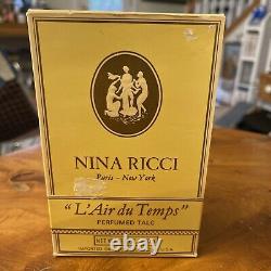 Vtg Nina Ricci L'Air Du Temps Perfumed Talc Body Dusting Powder 3.5oz New with Box