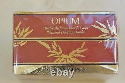 Vtg OPIUM by YVES SAINT LAURENT Parf. Corp. PERFUMED DUSTING POWDER 5.2 oz 150 g