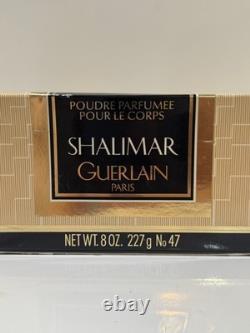 Vtg SHALIMAR by GUERLAIN Perfumed Bath Dusting Powder 8 oz 227g unused in box