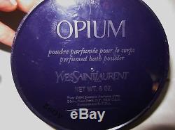 Vtg Yves Saint Laurent Opium Perfumed Body Dusting Powder 6 oz newithsealed