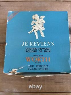 Worth'JE Reviens' Dusting Powder KIT With Powder, Holder and Duster NEW IN BOX