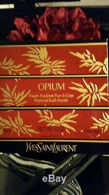YSL Opium 6oz Perfumed Bath Powder Dusting Powder SEALED VINTAGE