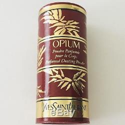 YSL Opium Lot 3 Perfumed Dusting Powder Puff + Travel Bar Soap And Powder Shaker
