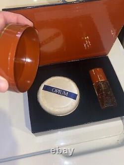 Yves Saint Laurent Opium Perfumed Bath Dusting Powder 3 oz &. 8 oz Toilette Set