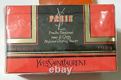 Yves Saint Laurent YSL PARIS Perfumed Dusting Powder 5.2oz &. 75oz, Cosmetic bag